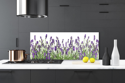 Spatscherm keuken glas Bloemen plantaardige aard