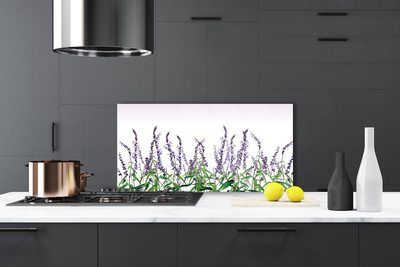 Spatscherm keuken glas Bloemen plantaardige aard