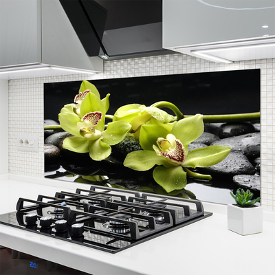 Spatscherm keuken glas Orchideebloemplant