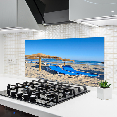 Spatscherm keuken glas Strand zee landschap