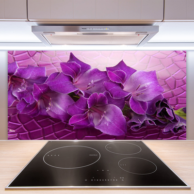 Spatscherm keuken glas Bloemen plantaardige aard