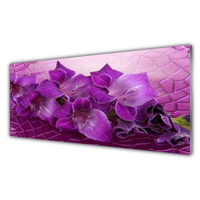Spatscherm keuken glas Bloemen plantaardige aard
