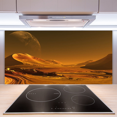 Spatscherm keuken glas Desert cosmos landscape