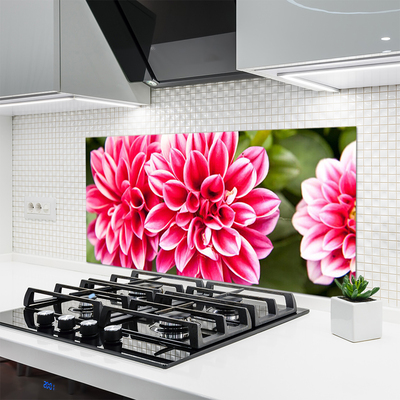 Spatscherm keuken glas Bloemen plantaardige aard