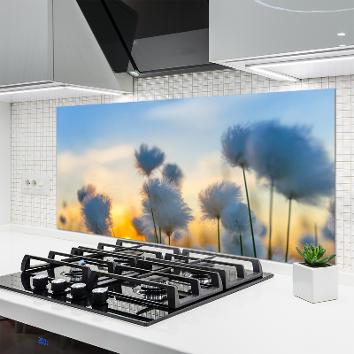 Spatscherm keuken glas Bloemen plantaardige aard