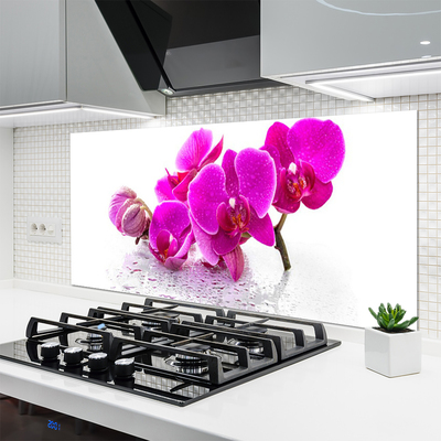 Spatscherm keuken glas Bloemen plantaardige aard