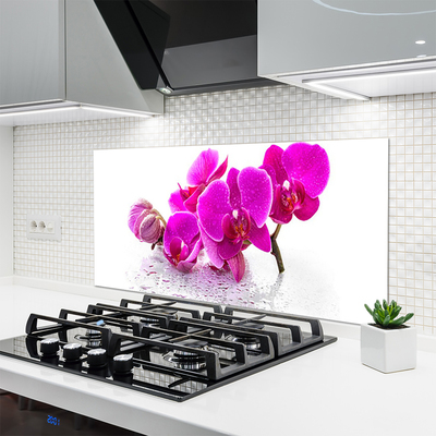 Spatscherm keuken glas Bloemen plantaardige aard