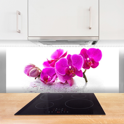 Spatscherm keuken glas Bloemen plantaardige aard