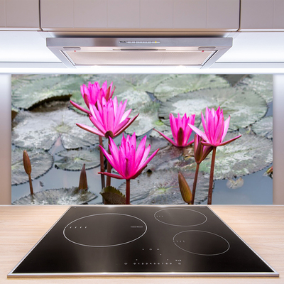 Spatscherm keuken glas Bloemen plantaardige aard