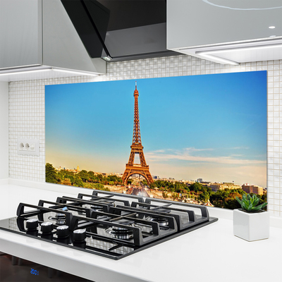 Spatscherm keuken glas Eiffeltoren parijs stad