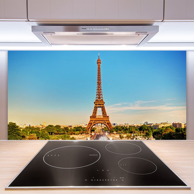 Spatscherm keuken glas Eiffeltoren parijs stad