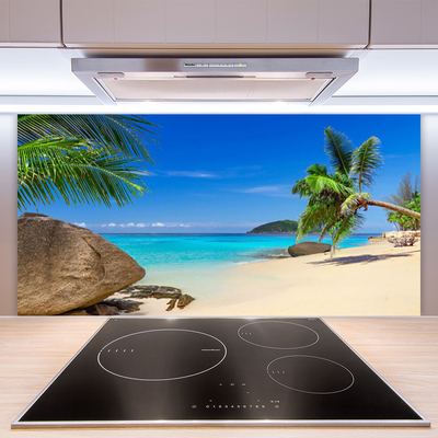 Spatscherm keuken glas Strand zee landschap