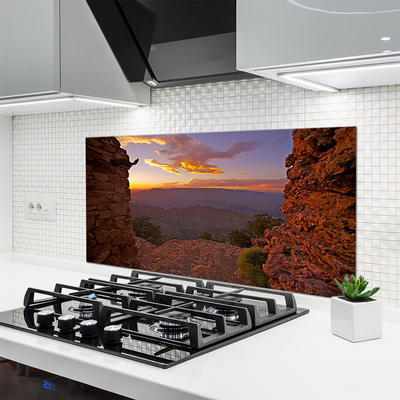 Spatscherm keuken glas Rock cloud sky landscape