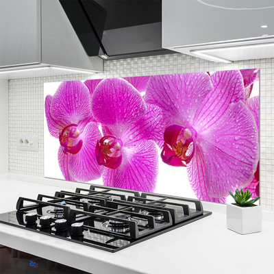 Spatscherm keuken glas Bloemen plantaardige aard