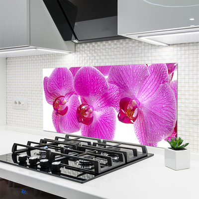 Spatscherm keuken glas Bloemen plantaardige aard