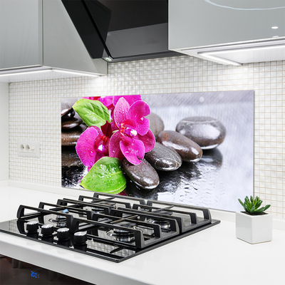 Spatscherm keuken glas Bloem orchidee