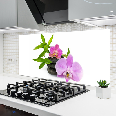 Spatscherm keuken glas Orchideebloemplant