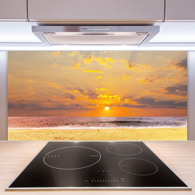 Spatscherm keuken glas Zee strand zonlandschap