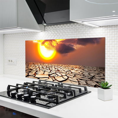 Spatscherm keuken glas Sun woestijnlandschap