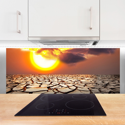 Spatscherm keuken glas Sun woestijnlandschap