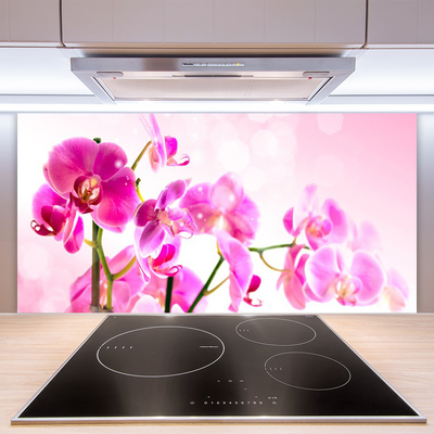 Spatscherm keuken glas Bloemen plantaardige aard