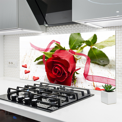 Spatscherm keuken glas Rose flower plant nature