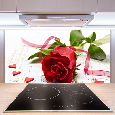 Spatscherm keuken glas Rose flower plant nature