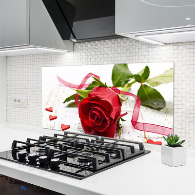 Spatscherm keuken glas Rose flower plant nature