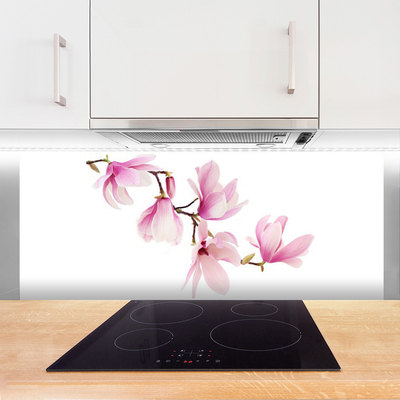 Spatscherm keuken glas Bloemen plantaardige aard