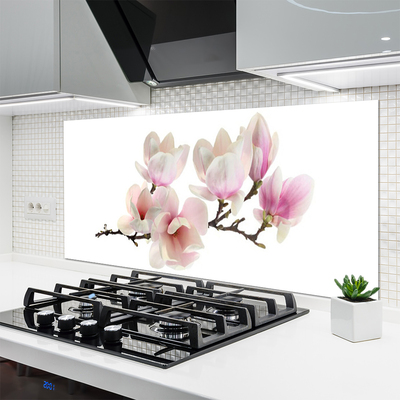 Spatscherm keuken glas Bloemen plantaardige aard