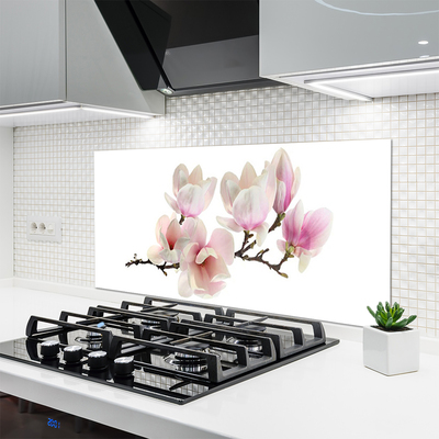 Spatscherm keuken glas Bloemen plantaardige aard