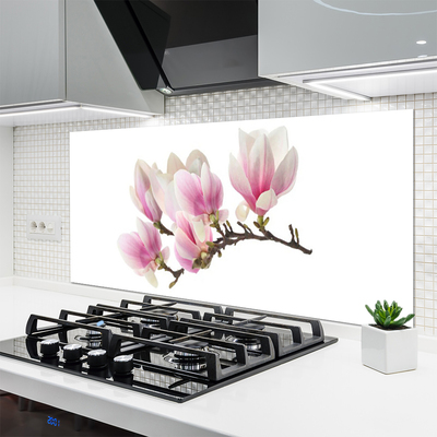 Spatscherm keuken glas Bloemen plantaardige aard