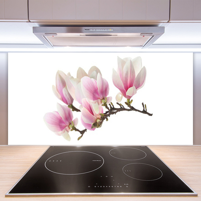 Spatscherm keuken glas Bloemen plantaardige aard