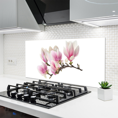 Spatscherm keuken glas Bloemen plantaardige aard