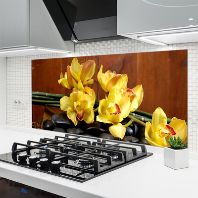 Spatscherm keuken glas Bloem orchidee