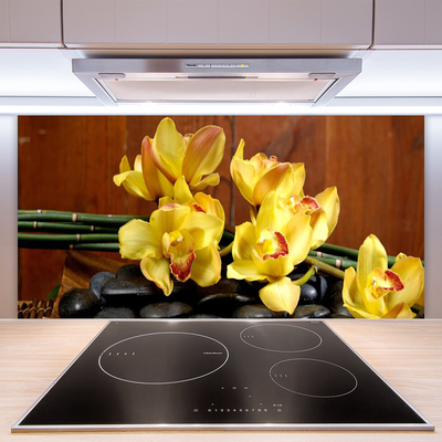 Spatscherm keuken glas Bloem orchidee