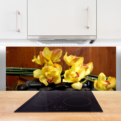 Spatscherm keuken glas Bloem orchidee