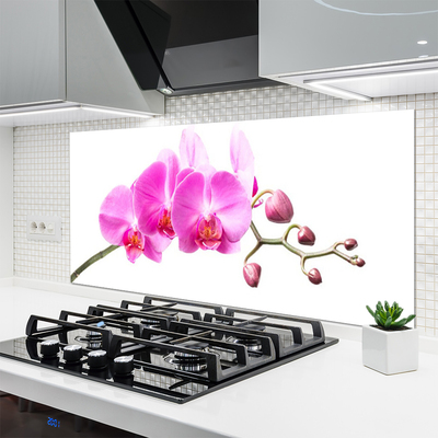 Spatscherm keuken glas Bloemen plantaardige aard