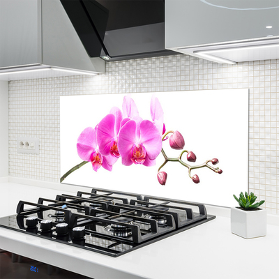 Spatscherm keuken glas Bloemen plantaardige aard