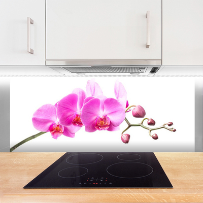 Spatscherm keuken glas Bloemen plantaardige aard