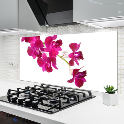 Spatscherm keuken glas Bloemen plantaardige aard