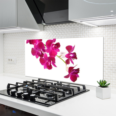 Spatscherm keuken glas Bloemen plantaardige aard