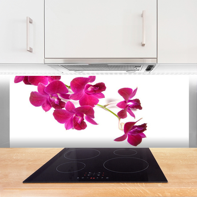 Spatscherm keuken glas Bloemen plantaardige aard