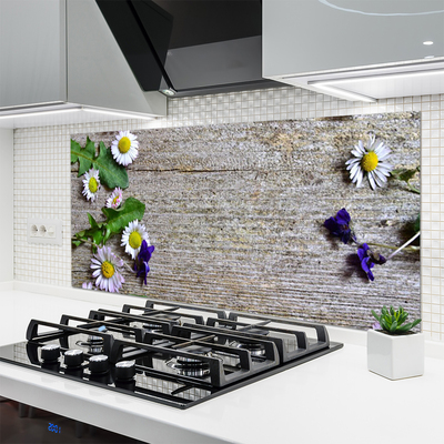 Spatscherm keuken glas Daisy plant nature