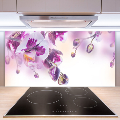 Spatscherm keuken glas Bloemen plantaardige aard