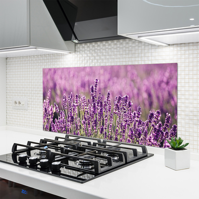 Spatscherm keuken glas Bloemen plantaardige aard