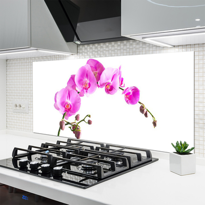 Spatscherm keuken glas Bloemen plantaardige aard