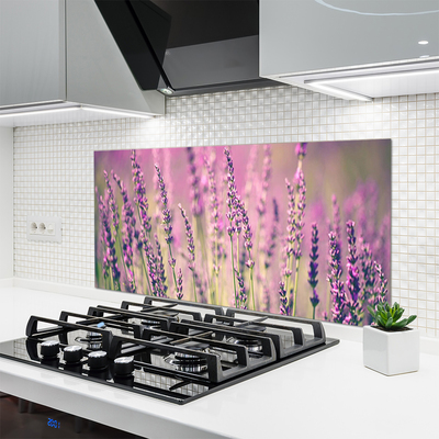 Spatscherm keuken glas Bloemen plantaardige aard