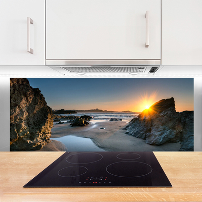 Moderne keuken achterwand Rock beach sun landscape