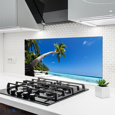 Moderne keuken achterwand Strand palm zee landschap
